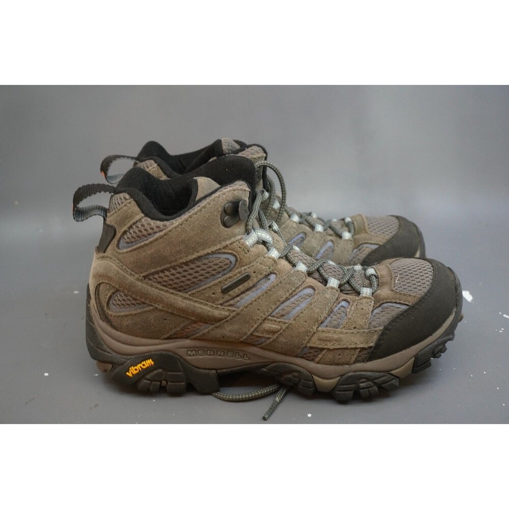 Merrell Moab 2 Waterproof Hiking Shoes Womens Size 8 Brown Trail Outdoor Sneaker